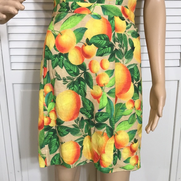 NWT Farm Rio Orange Sands One Shoulder Linen Dress Medium - Picture 8 of 16